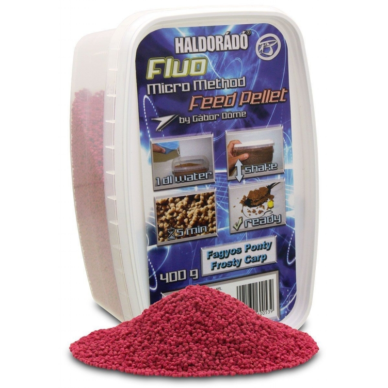 Haldorado - Fluo Micro Method Feed Pellet - Crap Apa Rece - 400g
