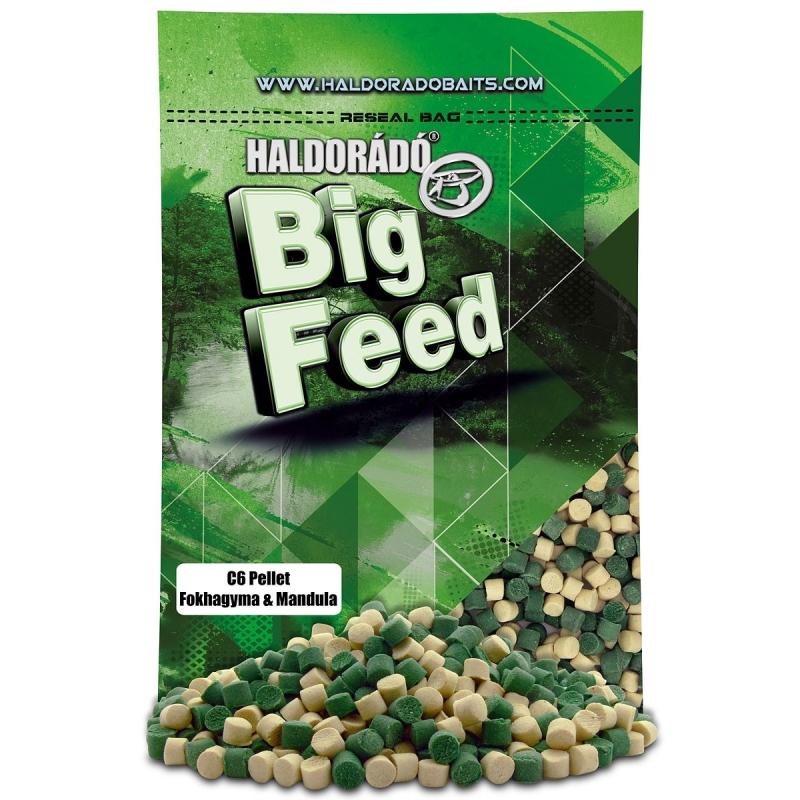 Haldorado - Big Feed - C6 Pellet - Usturoi  migdale 0.9kg, 6 mm