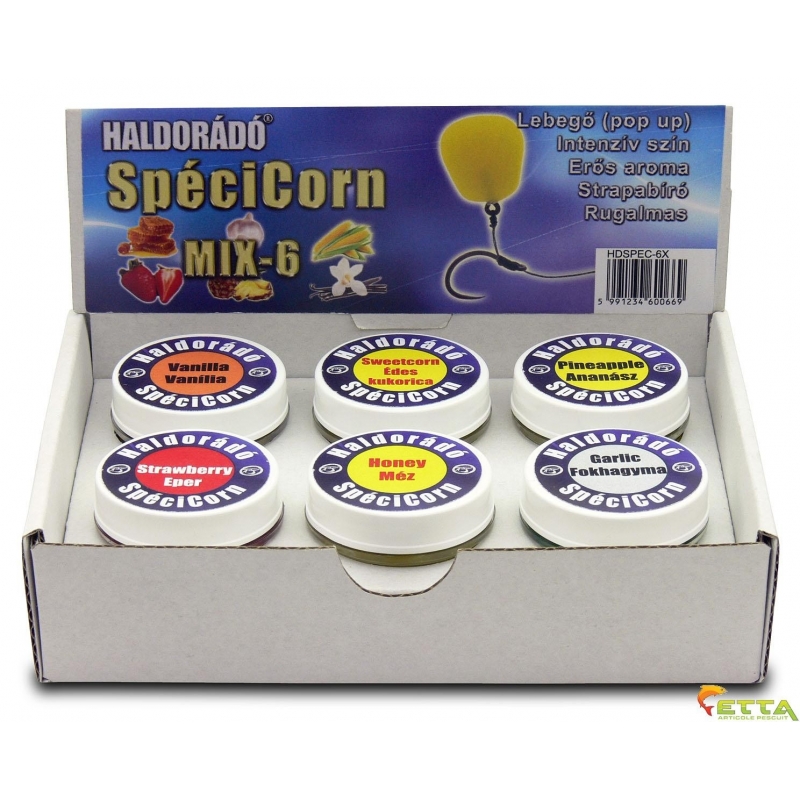 Haldorado - Momeala artificiala SpeciCorn - MIX6 , 6 arome intr-o cutie