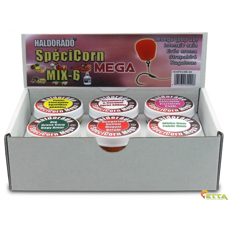 Haldorado - Momeala artificiala SpeciCorn Mega - MIX-6 , 6 arome intr-o cutie